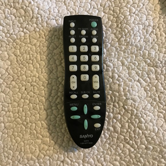 SANYO Other - Sanyo GXFA TV Remote Control Black 1-800-877-5032 Replacement OEM